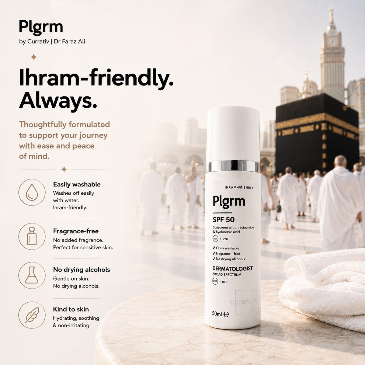 1 x Ihram-friendly SPF 50