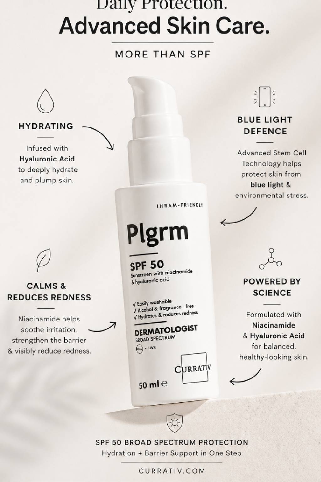 1 x Ihram-friendly SPF 50